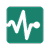 Moniteur cardiaque Icône verte d'un moniteur cardiaque